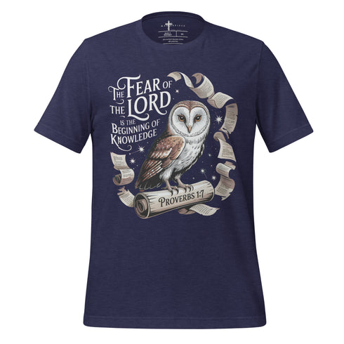 The Fear of the LORD is the beginning of Knowledge Christian Bible Verse T-Shirt